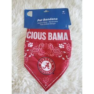 NEW ALABAMA CRIMSON TIDE DOG CAT TIE BANDANA FUROCIOUS FAN REVERSIBLE MEDIUM